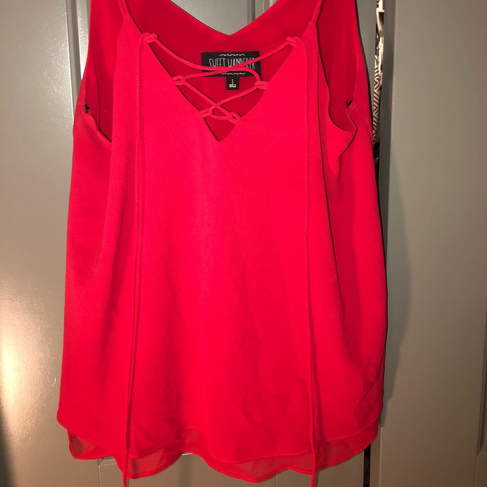 Fun red strappy top